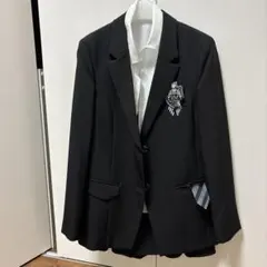 学生服 ブレザー上下セット 黒白