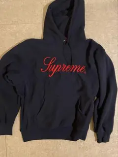 Supreme ネイビー フード付きパーカー