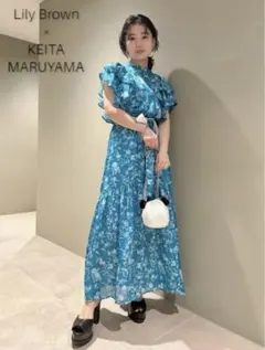 値下げ☆未使用リリーブラウンKEITAMARUYAMA フリルチャイナワンピース