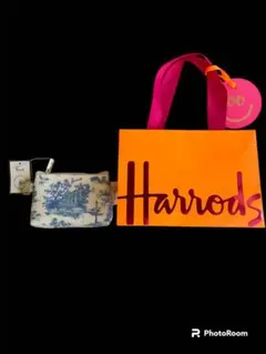 Harrods 風景画プリント ポーチ