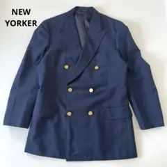 【NEWYORKER ニューヨーカー】紺ブレザー ダブルブレスト 金ボタン Mのサムネイル