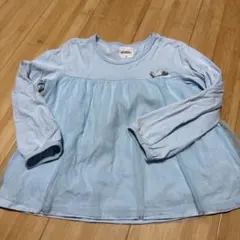 チュール長袖カットソー 120cm ライトブルー