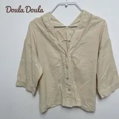 超美品☆【Doula Doula】半袖 ブラウス ベージュ