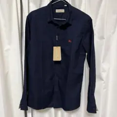 【タグ付き新品】BURBERRY ネイビー 長袖シャツ L