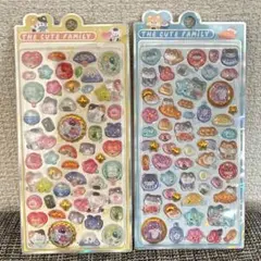 ぷっくり立体シール 犬猫 和柄 セット売り