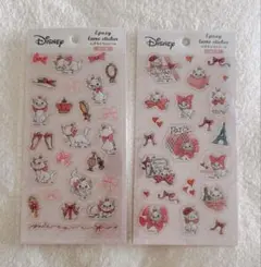 Disney おしゃれキャットマリー　エポキシラメシール　2種セット