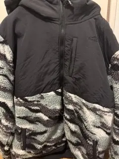 Find Out フリースジャケット 黒/白/グレー