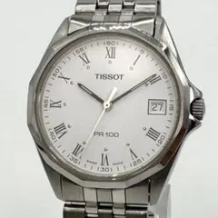 稼働 新品電池 メンズ TISSOT/PR100 多角ベゼル ローマン デイト