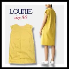 LOUNIE ルーニィ Vネックワンピース コクーン フレンチスリーブ ポケットのサムネイル