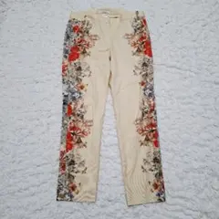 MARELLA　花柄パンツ　クロップド丈　170/72a ベージュ　大きめのサムネイル