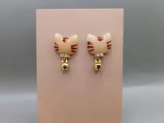 鈴猫　茶トラ猫　ピアス　イヤリング