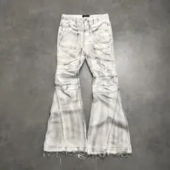REBEL WAVE White Distressed Flare Denimのサムネイル