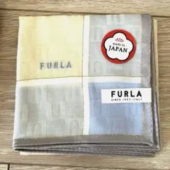 【新品】 FURLA フルラ　ハンカチ　ブルー系
