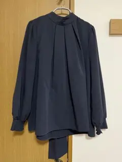 【basement online】長袖ボウタイブラウス