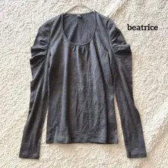 beatrice 長袖カットソー 38 グレー ウール100 シンプルのサムネイル