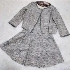 Max&Co ツイード ノーカラージャケット ノースリーブワンピースセットアップ