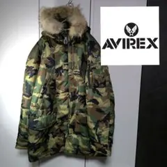 R UH【最終値】【閲覧数280】【M】AVIREX 迷彩ジャケット ファー付きのサムネイル