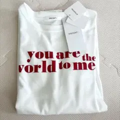 【新品】DISCOAT ディスコート ロゴプリント 長袖Tシャツ ロンTホワイト