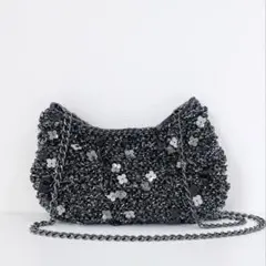 アンテプリマ　ANTEPRIMA フィオリトゥーラ　ショルダー　ネイビーシルバー