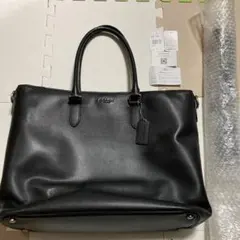 COACH コーチ　2way レザー　黒　ビジネストートバッグ　C2841