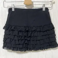 フリルティアードミニスカートブラック可愛い清楚ガーリー量産型地雷系韓国ストリート