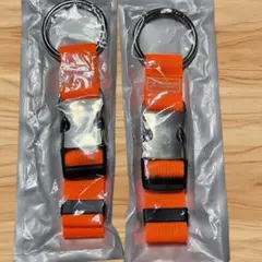 【2個セット・未使用品スーツケース用ベルト オレンジ 荷物固定 バックル式 旅行