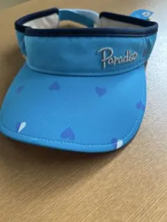 Paradiso 水色 ハート柄 バイザー