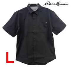 新品 L ★ エディーバウアー メンズ 半袖 ストレッチ シャツ ブラックのサムネイル