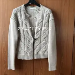 超美品 ファビアナフィリッピ ケーブルニット カシミア シルクmix