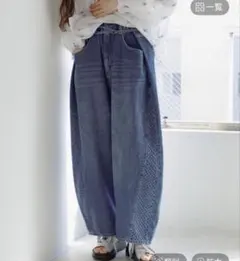 niko and... NKJ ベルトバレルデニムパンツ　Lのサムネイル
