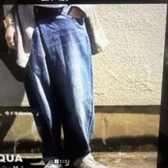 アンティカ　サスペンダー付きデニム