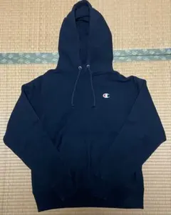 Championリバースウィーブ黒パーカー 刺繍ロゴ Mサイズ