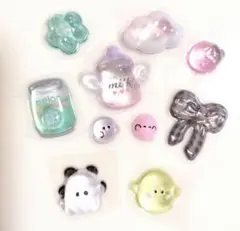 ボンボンドロップシール　おすそ分け　オバケーヌ　リボン　立体　3D