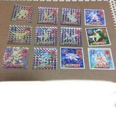 ト*ぃ様 アマダ　ポケモンシール　12枚　汚れ、すり傷等かなり目立ちます　レトロ