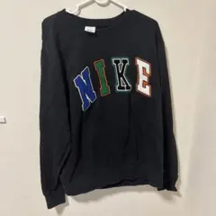 NIKE スウェット ブラック 刺繍ロゴ Lサイズ