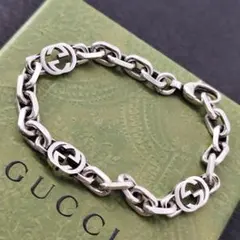 28546✨️グッチ インターロッキングG チェーンブレスレット シルバー