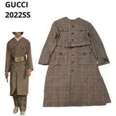 2022年春夏グッチ　チェックロングコート　GUCCIのサムネイル