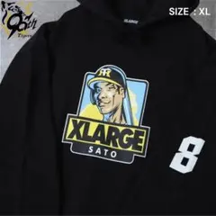 【希少】XLARGE 阪神 佐藤輝明 コラボ パーカー XL 黒