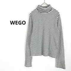 WEGO ウィゴー　ボーダーカットソー　タートルネック　小柄　白黒　長袖