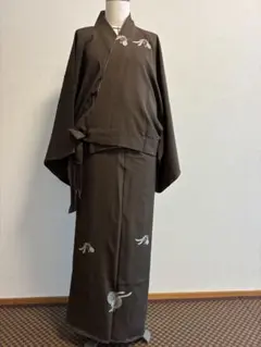 ジュサブロー　二部式着物 ・うさぎ刺繍の草履　セットで