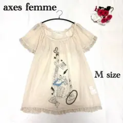 axes femme Disney アリス チュニック M 半袖 レース リボン