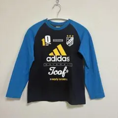 【adidas】アディダス ビッグロゴ プリント キッズ カットソー 140