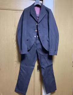 コムデギャルソンオムプリュス　セットアップ　グレー　ピンク　製品染め