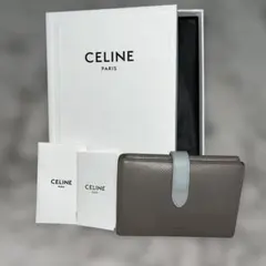 CELINE 二つ折り財布 グレージュ - メルカリ