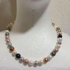マルチカラー貝パールネックレスのサムネイル