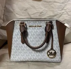 MICHAEL KORS ハンドバッグ ホワイト/ブラウン
