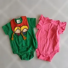 緑パティ&ジミロンパース スタイセットgapピンク
