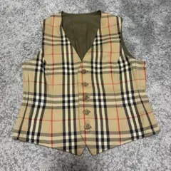 【美品】Burberrys リバーシブルベスト ノバチェック 綿100のサムネイル