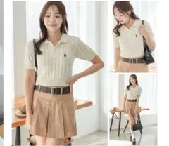 WEGO U.S. POLO ASSN.別注コンパクトサマーニットポロシャツ