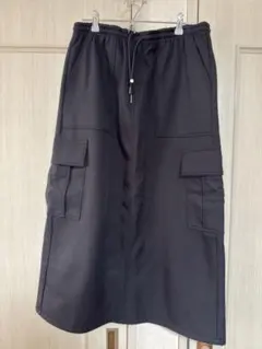 GU ジーユー 黒 カーゴスカート XXL 美品 裏起毛
